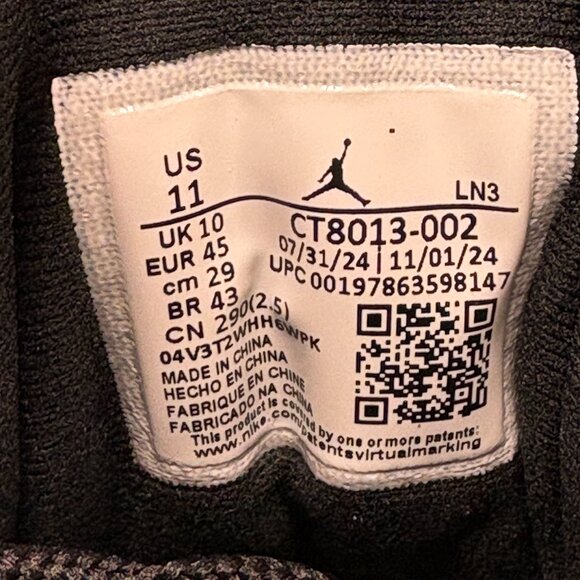 Jordan 12 Retro Flu Game 2025 (CT8013-002), Size 11 - Picture 10 of 10